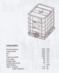 Ibc Mazot Tankı